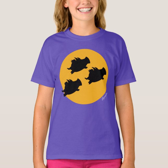 T-shirt WHEN PIGS FLY ACROSS the MOON by Sandra Boynton (Devant)