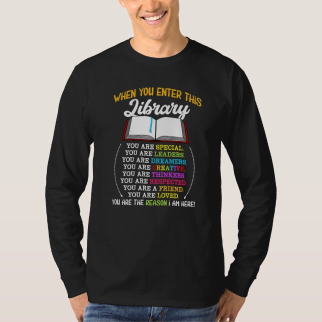 T-shirt When You Enter This Library Reading Book Worms Rea (Devant)