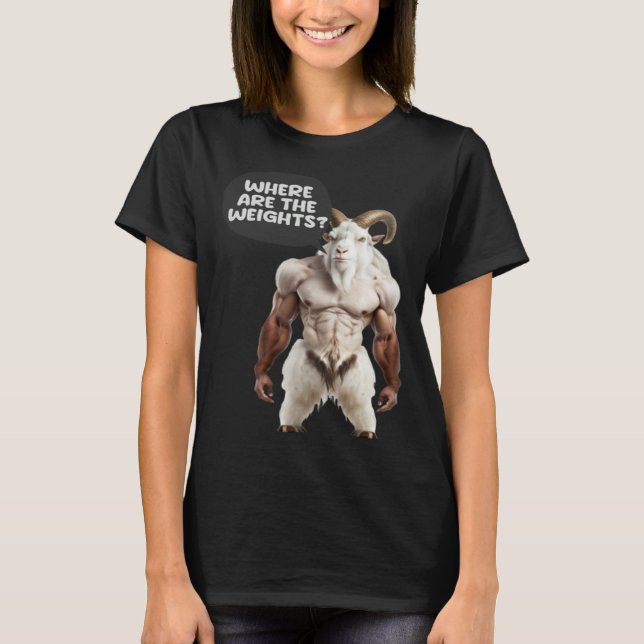 T-shirt Where Are The Weights Weightlifting Bodybuilding G (Devant)