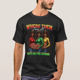 T-shirt Where Them Fans At Boots On The Ground Black Cowgi