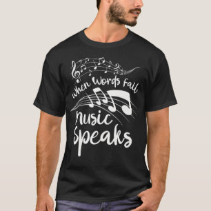 T-shirt WHERE WORDS FAIL MUSIC SPEAKS Band Orchestra (3)