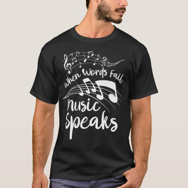 T-shirt WHERE WORDS FAIL MUSIC SPEAKS Band Orchestra (3) (Devant)