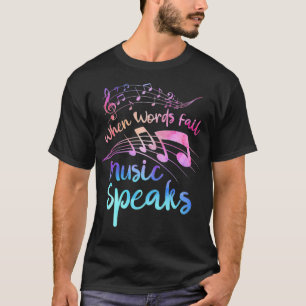 T-shirt WHERE WORDS FAIL MUSIC SPEAKS Band Orchestra (5)