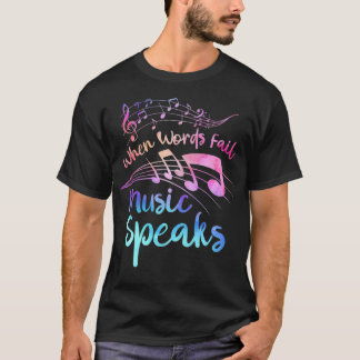 T-shirt WHERE WORDS FAIL MUSIC SPEAKS Band Orchestra (5)