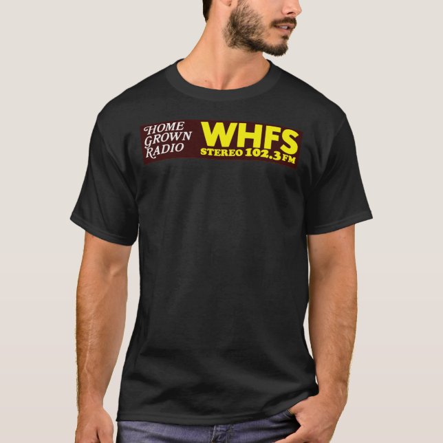 T-shirt WHFS 102.3FM Alternative Radio Station Bumper Stic (Devant)