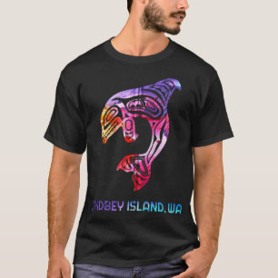 T-shirt Whidbey Island Washington Amérindien Orca Kil