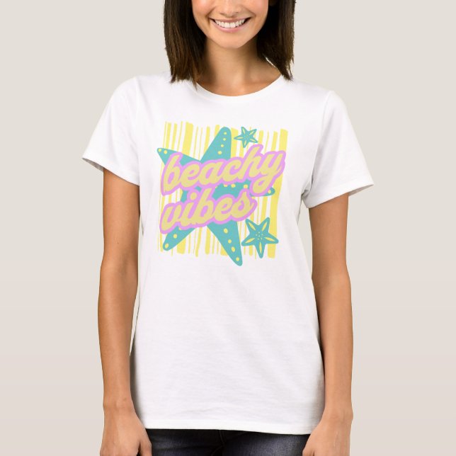 T-shirt Whimsical Beach Seashells (Devant)