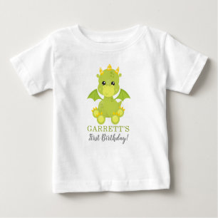 T-shirt Whimsical Boy Dragon First Birthday Baby