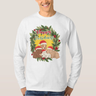 T-shirt Whimsical Christmas Sweater | Puppies