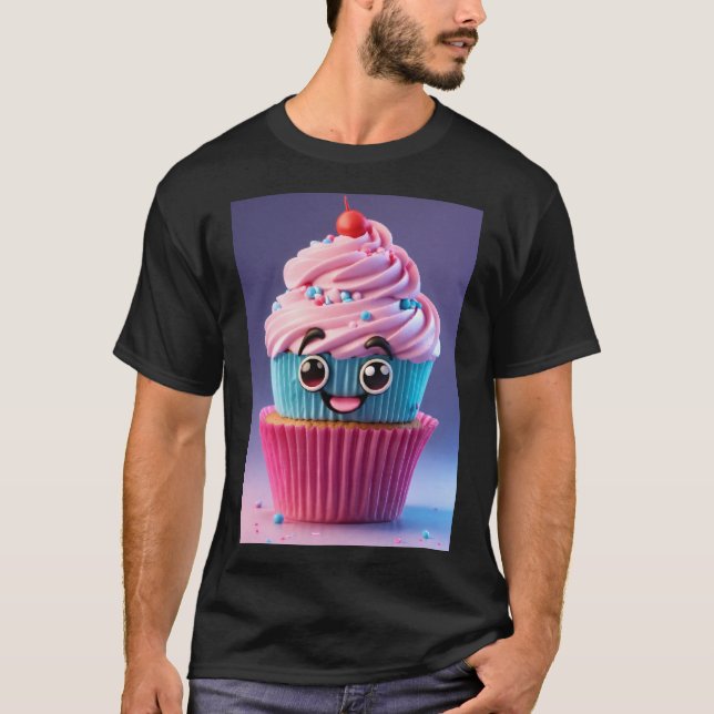 T-shirt Whimsical Cupcake Wings Tee (Devant)
