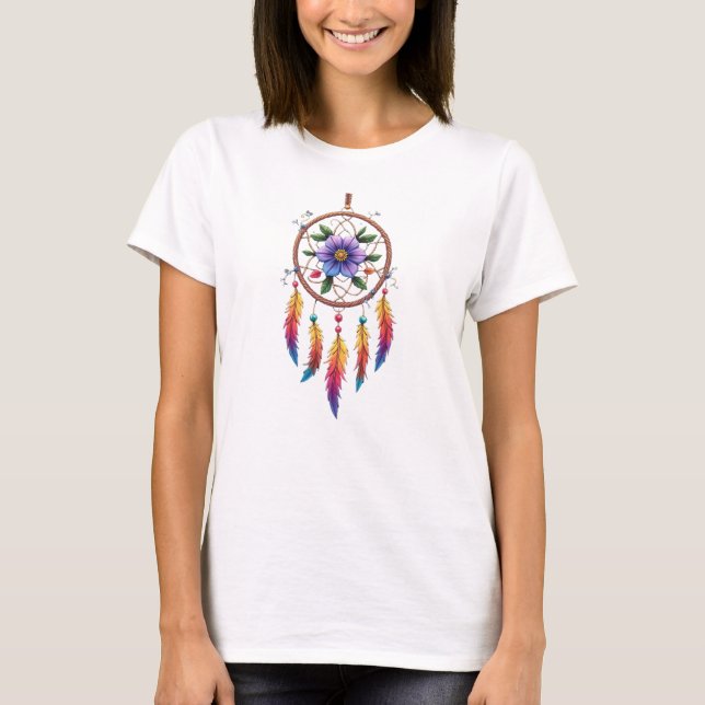 T-shirt Whimsical Dreamcatcher Design (Devant)