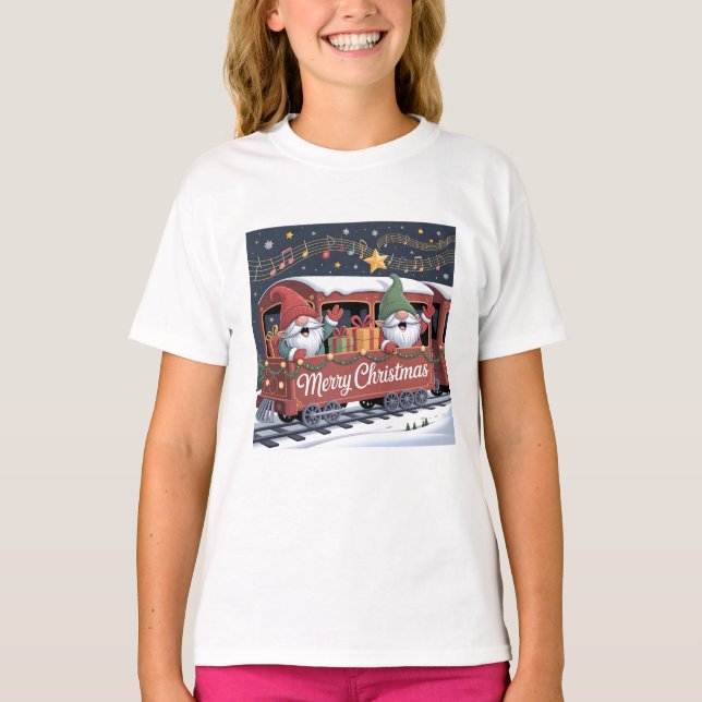 T-shirt Whimsical Jolly Gnomes Express musical (Devant)