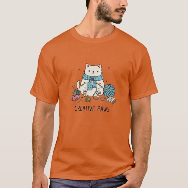 T-shirt Whimsical Pet Art avec des outils de loisir créati (Devant)