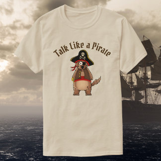 T-shirt Whimsical Pirate Dog Character Unisex