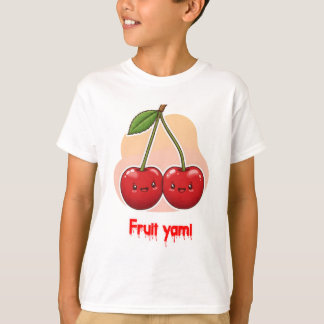 T-shirt Whimsical Yami Fruit Cherries - mignonne amitié!