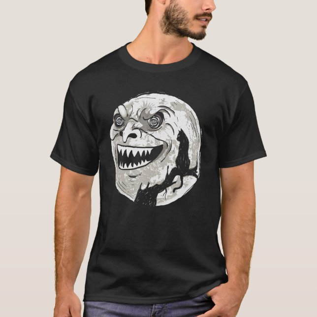 T-shirt Whimsigoth Halloween Cat Skull Full Moon Gothic Oc (Devant)