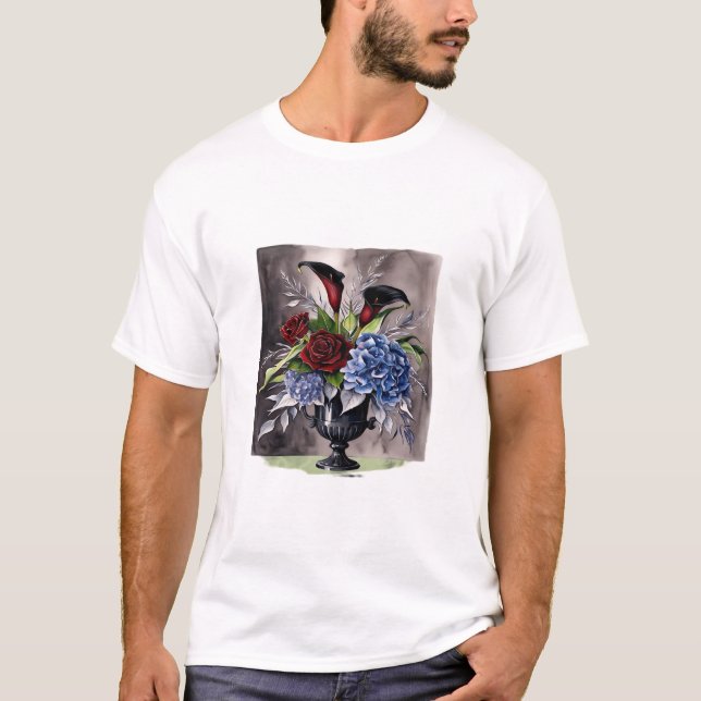 T-shirt Whimsigothique - Gothique Floral Vase esthétique C (Devant)