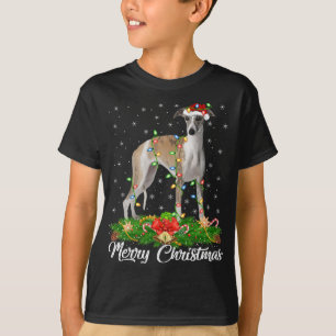 T-shirt Whippet Amoureux des chiens correspondant Santa Ha