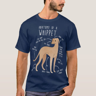 T-shirt Whippet Chien Anatomie 1