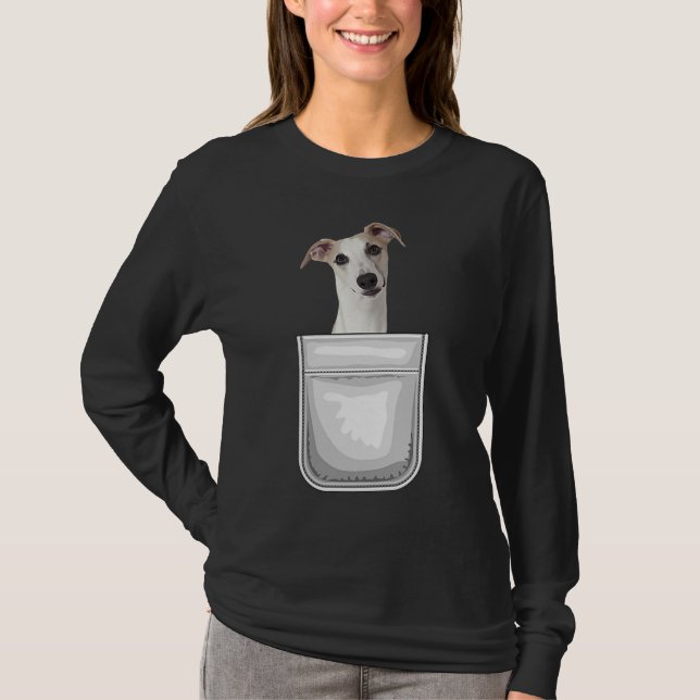 T-shirt Whippet Chien Chien Chien Dans Votre Poche (Devant)