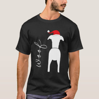 T-shirt Whippet Chien Design avec le Père Noël Casquette p