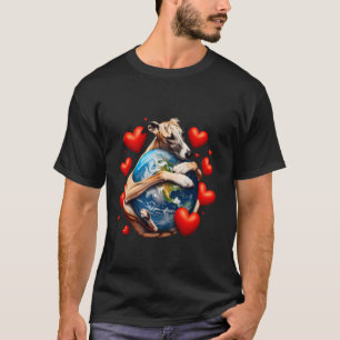 T-shirt Whippet Chien Jour de la Terre Câlin Amour Proprié