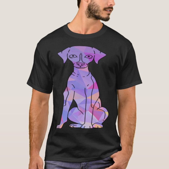 T-shirt Whippet Coloré (Devant)