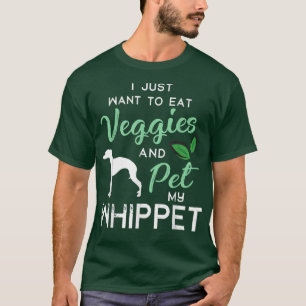 T-shirt Whippet Funny Vegan Dog Lover Owner Xmas Birthday