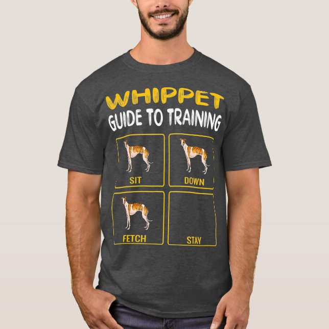 T-shirt Whippet Guide Pour L'Entraînement De L'Obéissance  (Devant)