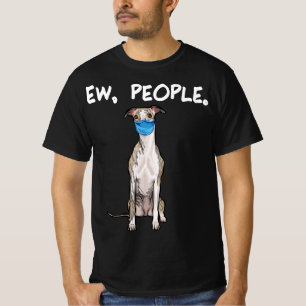 T-shirt whippet personnes chien portant le pull-over masqu