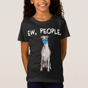 T-Shirt whippet personnes chien portant le pull-over masqu