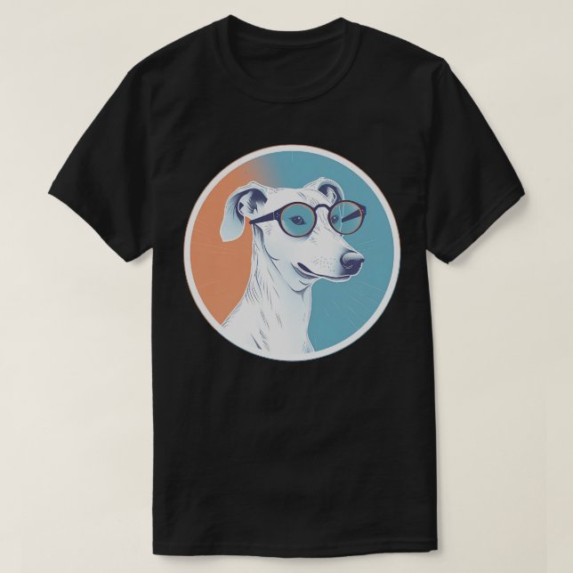T-shirt Whippet porte des lunettes de soleil (Design devant)