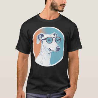 T-shirt Whippet porte des lunettes de soleil