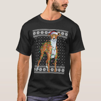 T-shirt Whippet Xmas doux laide éclairage Whippet Chien Ch