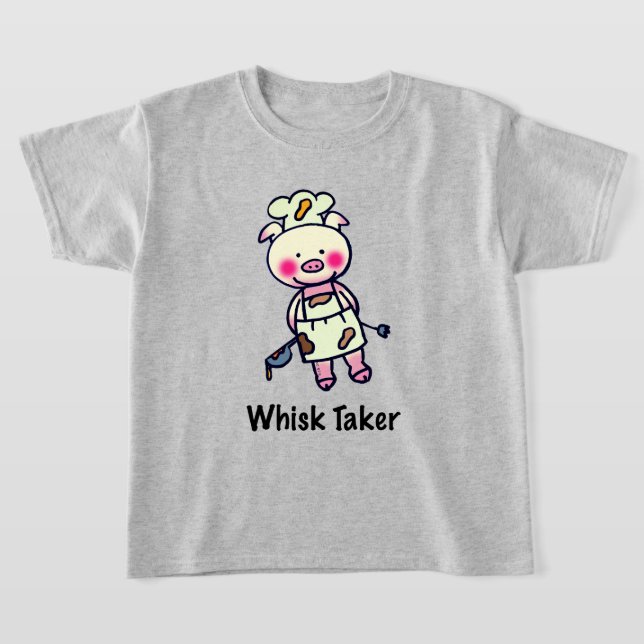 T-shirt Whisk Taker Pig - Drôle Chef Design (Poser)