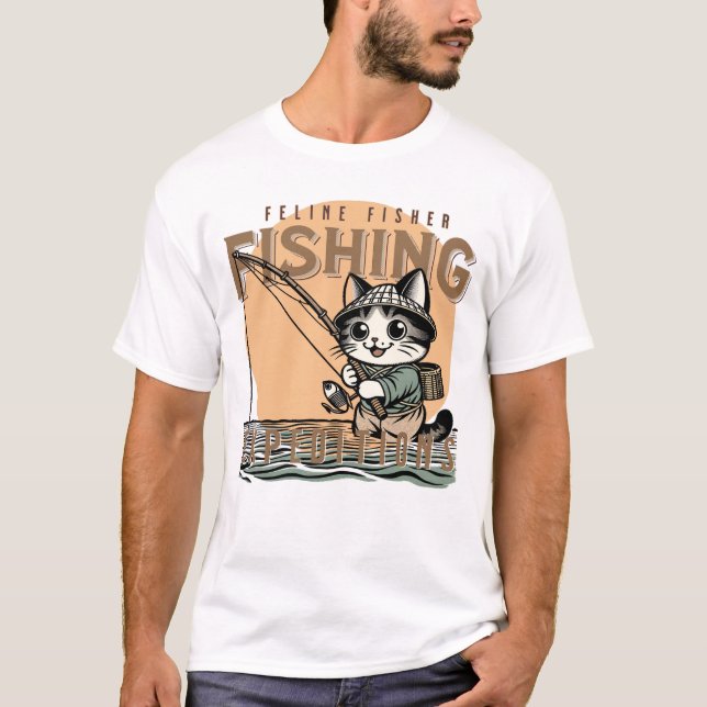 T-shirt Whisker Waters - Plaisir de pêche au chat (Devant)