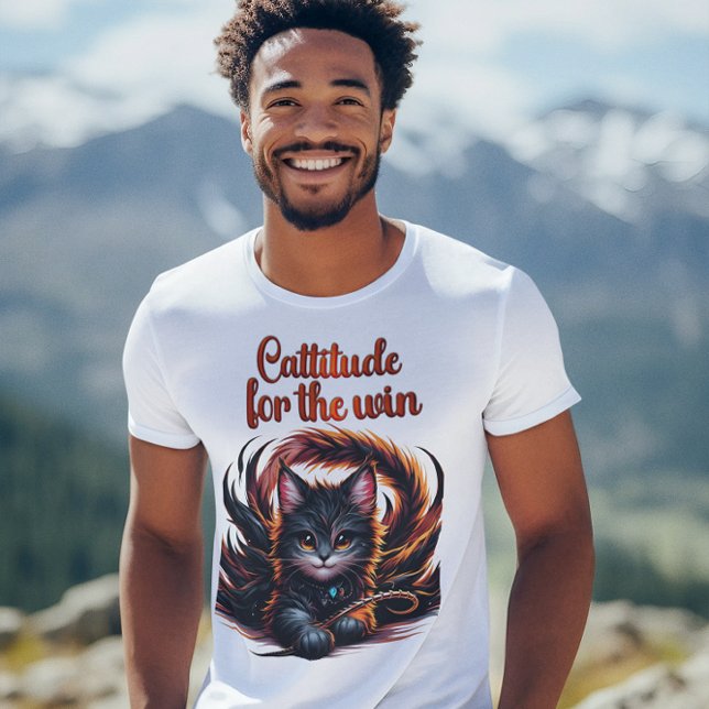 T-shirt Whisker Whimsy : Cattitude Pour La Victoire (Créateur téléchargé)