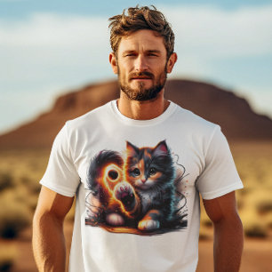 T-shirt Whiskered Whimsy : Kitten et Paw Play