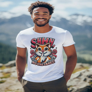 T-shirt Whiskered Whispers Un Shhh Artiste Personne Ne S'E