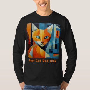 T-shirt Whiskers Abstraits : Best Cat Papa