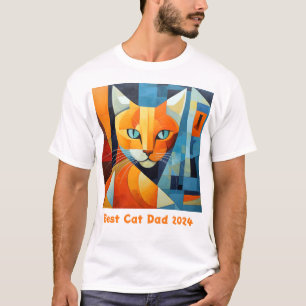 T-shirt Whiskers Abstraits : Best Cat Papa