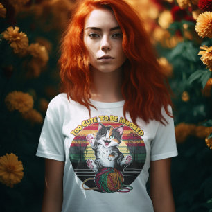 T-shirt Whiskers et Yarn Trop mignon pour être ignoré
