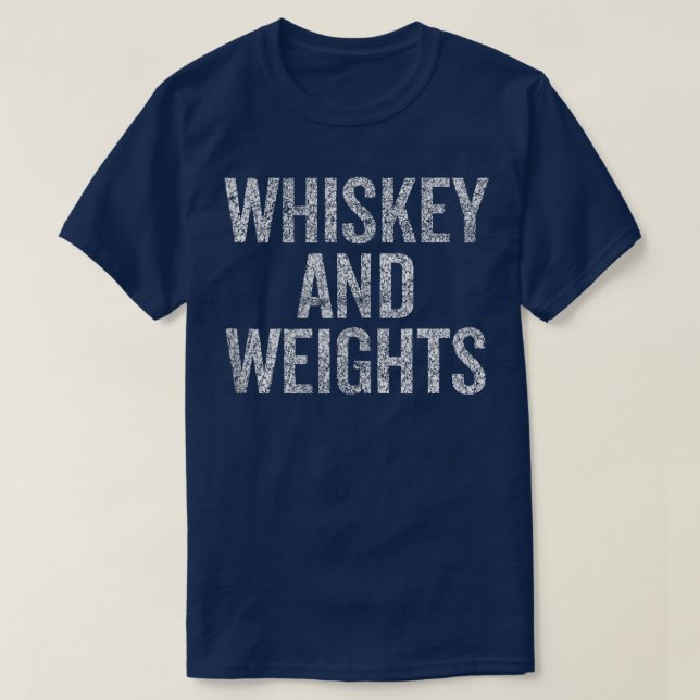 T-shirt Whiskey And Weights No Carbs Baby Funny Cool  (Design devant)