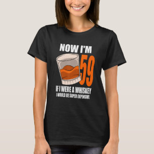 T-shirt Whiskey Birthday Party 59 Année Si J'Étais Un Whi