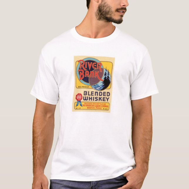 T-shirt Whiskey Blu River Bank (Devant)