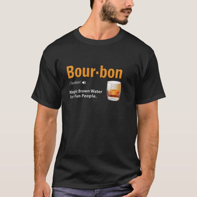 T-shirt Whiskey Bourbon Définition Magique Eau Brown Kentu (Devant)