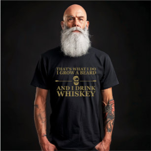 T-shirt Whiskey cite avec de drôles de mots barbus