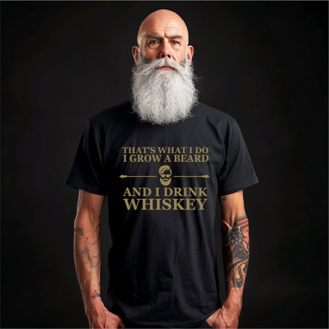 T-shirt Whiskey cite avec de drôles de mots barbus (Créateur téléchargé)