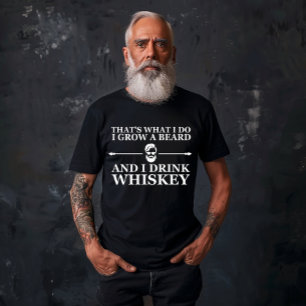 T-shirt Whiskey cite avec de drôles de mots barbus