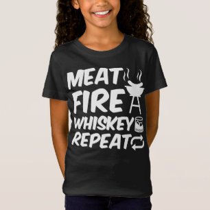 T-Shirt Whiskey de feu de viande Répétition   Drôle de dir